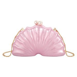 Seashell Evening Bag Purse Mermaid Chain Strap Clutch Handbag Shoulder :[